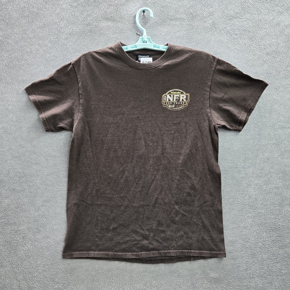 Wrangler NFR Men Shirt M Brown Rodeo Western Las Vegas‎ Prorodeo Gear